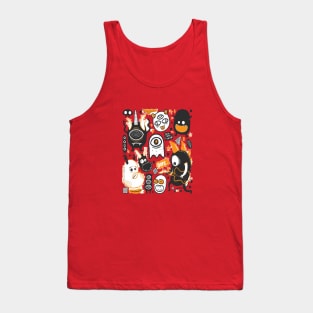 funny monsters doodles Tank Top